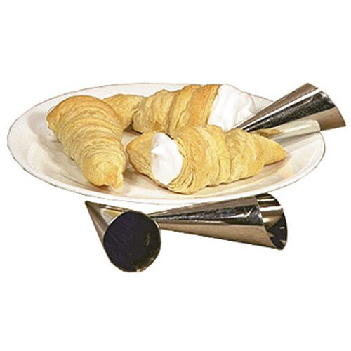 Cream Horn Stainless Metal Molds - 4-5/16" Size - Set of 6